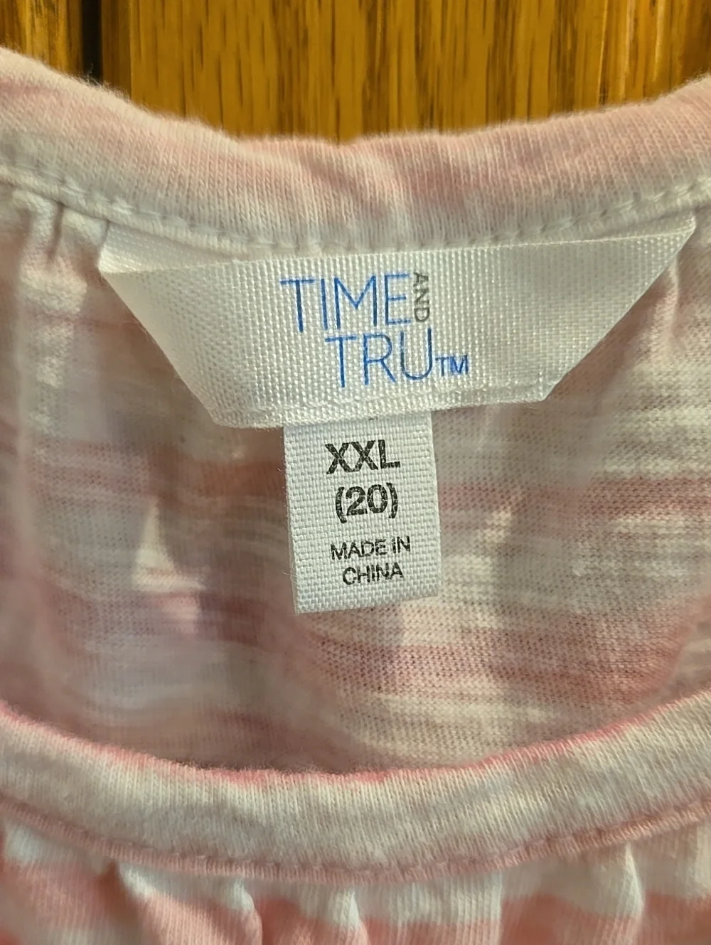 Time and Tru Xxl Pink White Striped Tiered Maxi Dress Cotton Size 20 Plus